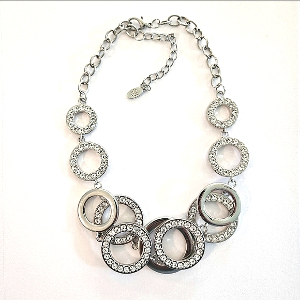 Paparazzi Silver and Rhinestone Necklace